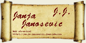 Janja Janošević vizit kartica